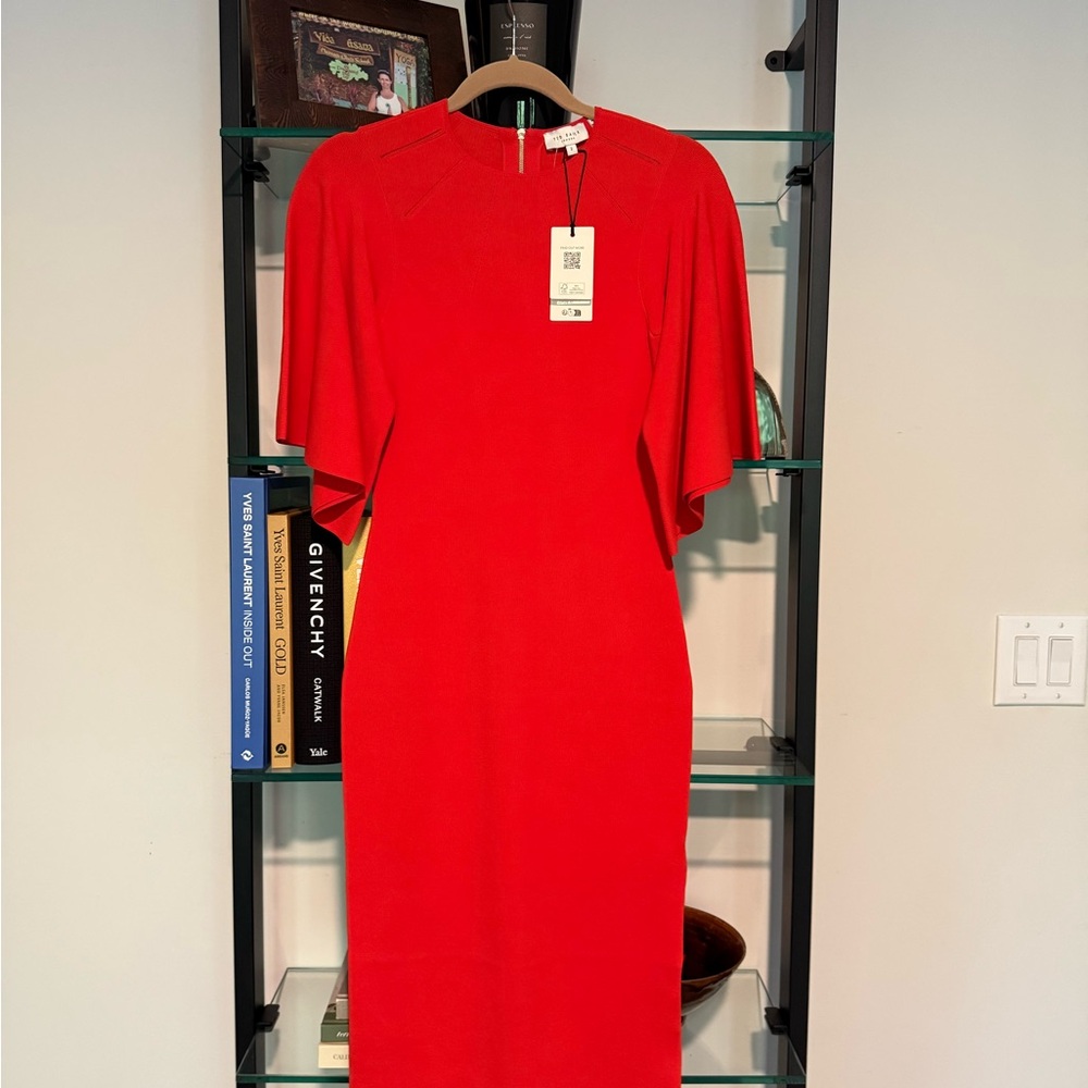 Ted Baker Red Midi Dress